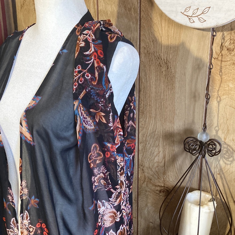 Maurices Multicolor Patterned Kimono - image 5